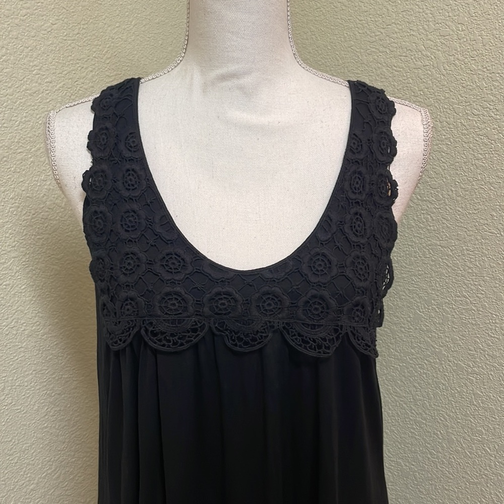 Aziz black racerback tank dress